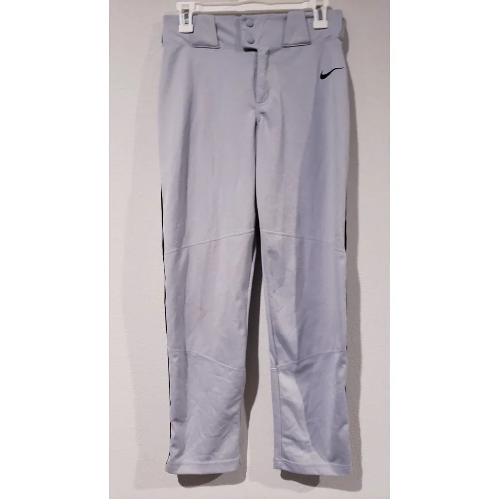 NIKE LongBall Grey Piped Long Hemmed Baseball Softball Pants Mens Size XL